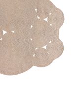 Рачно Плетен Кружен Беж Памучен Мијач за Балкон и Тераса 120x180 - Image 4
