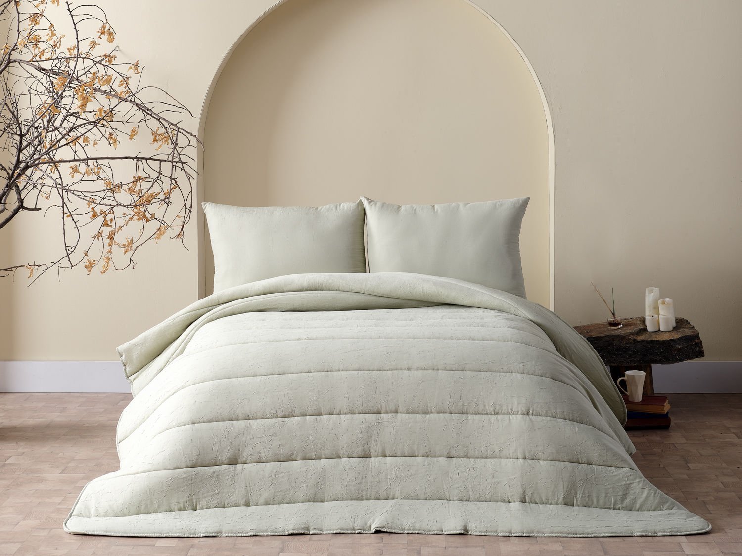 cloud-yorgan-seti-yesil.jpg Cloudy Комплет Јорган за Двојца - Зелен - Image 1