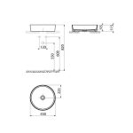 Creavit Loop Кругла Плитка Вкршена Лавабо 45 см Мат Црна LP145-00SM00E-0000 - Image 2