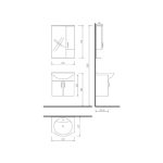 Denko Akyazı 55 цм МДФ бели бањски апарати за купатило - Image 4
