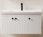 Denko Bodur 100 cm MDF Бела Бањска Кабинет Сет - Image 2