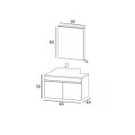 Denko Etna 65 цм МДФ Хазар Бања Гарнитура - Image 3