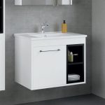Denko Latte 65 цм МДФ бела бања гарнитура - Image 2