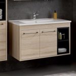 Denko Latte  85 цм МДФ Сонома Бања Комплетен Сет - Image 2