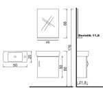 Denko Minica 50 cm МДФ бела бања гарнитура - Image 3