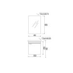 Denko Terra 50 цм Бел МДФ Бања Гарнитура - Image 3