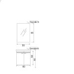 Denko Terra 60 см МДФ бели бања кабинет сет - Image 3