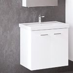 Denko Terra 60 см МДФ бели бања кабинет сет - Image 2