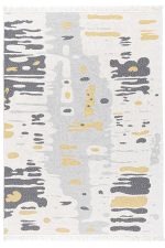 Duo Крем Жолта Двострана Перачка Ткаена Тепих 120x180