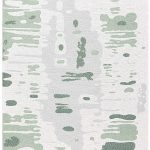 Duo Крем Зелена Двострана Перлива Ткаена Черга 120x180