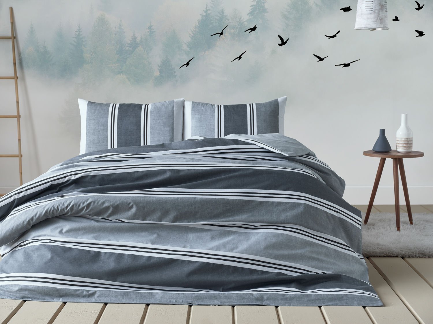 easy-cotton-nevresim-takimi01-listra.jpg Easy Cotton Постелни Комплет Listra Еден Кинг Сајз - Image 1