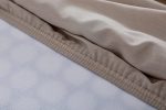 Шарен Фитед Чаршаф Двојно King Size - Беж - Image 6