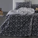 Ranforce Polka Nevresim Takımı Çift King Size - Antrasit