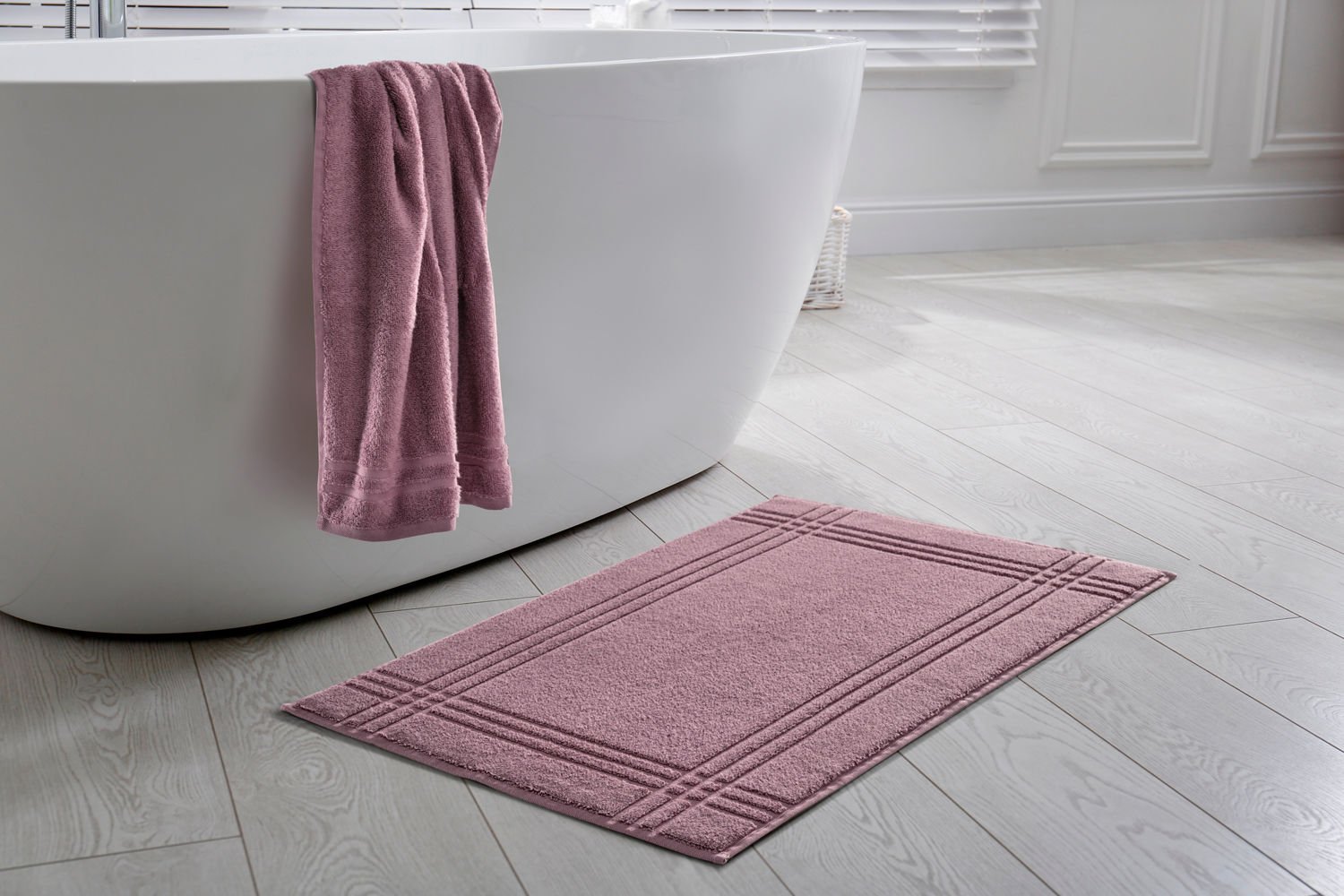 ivory-ayak-havlusu-gul-kurus01.jpg Ivory Подножна Крпа 50 x 80 cm - Розова - Image 1