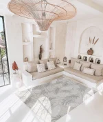 Garden 75x150 см Сива Тепих Килим Балкон Тераса Градина Салон Коридор Машински Тепих - Image 2