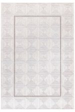 Hayad Kilyos Сива Акрилна Машинска Тепих за Дневна и Спална Соба 200x350