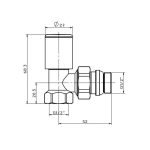 Fause Радијаторска вентил за пешкир Боцна тип 1/2'' Црна KVN101-B - Image 2