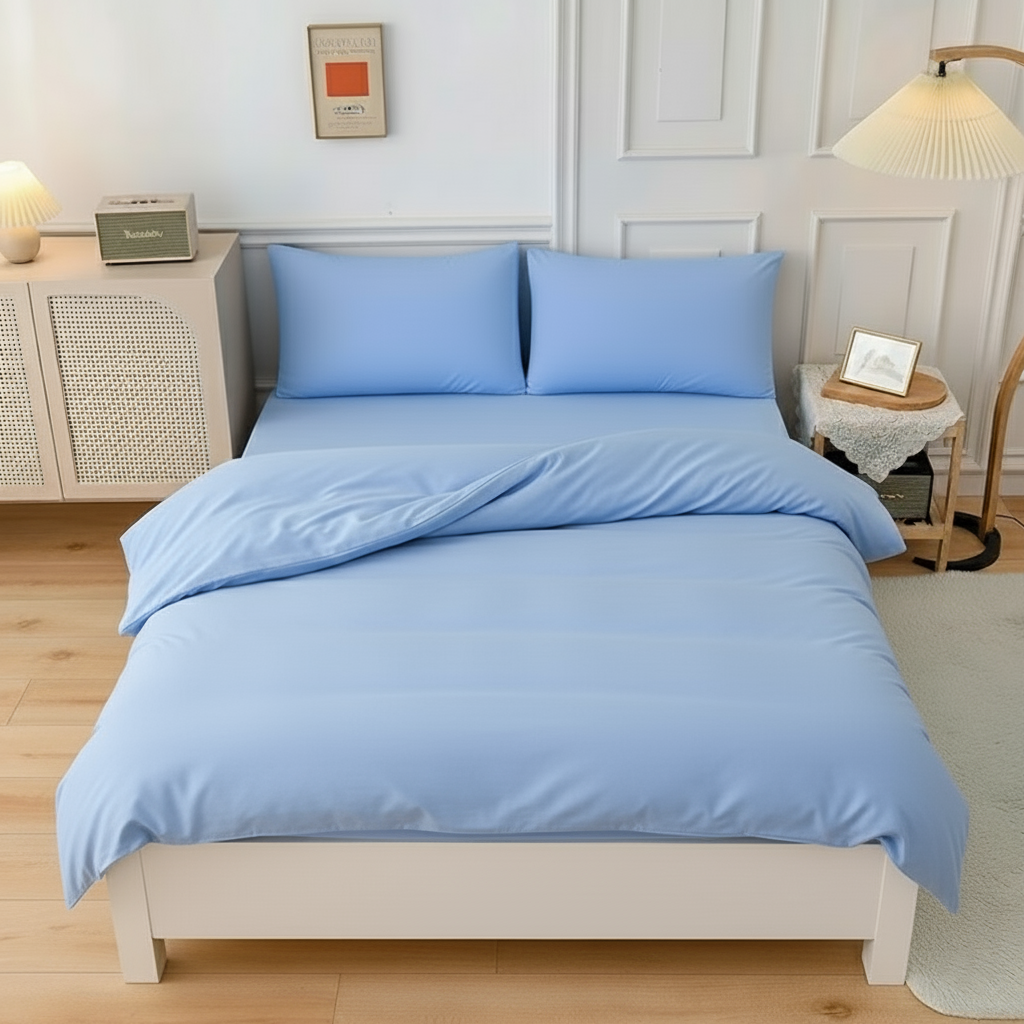 mavi-nevresim-takimi.png Комплет постелнина, Единечен, Поликотон, Сина, 57 Нити - Image 1