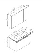 Orka Terme 100 цм Кашмир Бања Сет на Кабинети. - Image 3