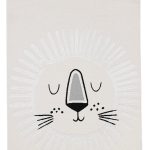Sparkle Крем Тепих за Детска Соба со Животински Фигури 133x190