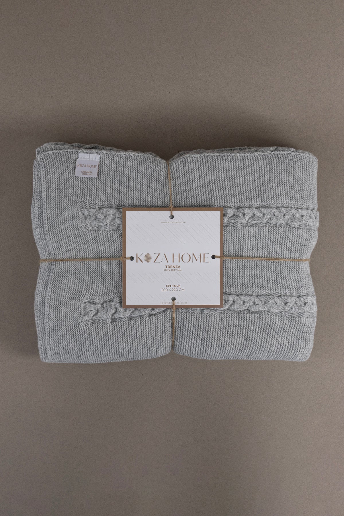 trenza-gri-cift-kisilik-battaniye-200x220-15030-5637.jpg Trenza Ќебе Дупла Големина Сива - Image 1