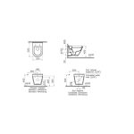 Vitra S50 Висечки тоалет и Тивко затворање на Duroplast капак - Image 4