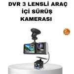 Тројна камера за снимање во автомобил со Full HD ноќно гледање и поддршка за G-сензор