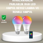 Паметна 9W RGBW LED Лампа, економична романтична светлина