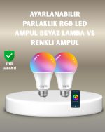 Паметна 9W RGBW LED Лампа, економична романтична светлина