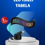 RGB Цветен LED Екран Табела со USB Поврзување и Поддршка за Лизгачки Текст