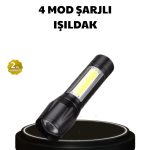 4 Мод Шаржлив Лампа | Ултра Моќен Cree LED | Водоотпорен Алуминиумски Куќиште