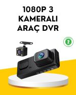 3 Камера Внатрешен DVR Записувач со Предна, Внатрешна и Задна Камера Full HD