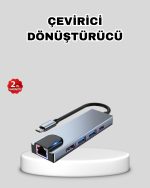 Type-C Мулти Конвертор – Алуминиумска Куќиште, Брз Пренос на Податоци и Поддршка за Полнење
