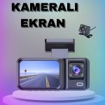 1080P 3 Линзна WİFİ Автомобилска Внатрешна Камера со Екран DVR Записувач со Ночен Вид