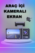 1080P 3 Линзна WİFİ Автомобилска Внатрешна Камера со Екран DVR Записувач со Ночен Вид
