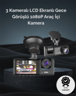 1. 3 Камера Фулл ХД Автомобилска Камера – Предна, Внатрешна и Задна Прегледност со %100 Покритие