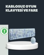 Ретро Дактилио Стил Кабелес Клавијатура Миш Сет – Тивок и Стилен