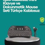 Светлосен Безжичен Мини Клавијатура – 2.4 GHz, Со Тач Миш Функција