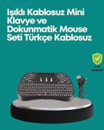Светлосен Безжичен Мини Клавијатура – 2.4 GHz, Со Тач Миш Функција