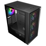 1ST PLAYER AR7 ЦРЕН 650W 80+ ARGB 4X12CM ФАН ТЕМПЕРИРАНО СТАКЛО МЕШ USB 3.0 ATX КАСА - Image 2