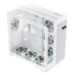 1ST PLAYER RT7 БЕЛ DIGITAL 850W 80+ GOLD FULL МОДУЛАР 4X12CM ARGB 3 ТАРАФЛИ ТЕМПЕРИРАНО СТАКЛО USB 3.0 - TYPE C ATX КАСА - Image 2