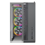 1ST PLAYER RT7 ЦРЕН DIGITAL 850W 80+ GOLD FULL МОДУЛАР 4X12CM ARGB 3 ТАРАФЛИ ТЕМПЕРИРАНО СТАКЛО USB 3.0 - TYPE C ATX КАСА - Image 2