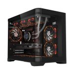1ST PLAYER UVIEW UV6 ЦРЕН 750W 80+ SILVER ATX 3.1 ARGB 3X12CM ФАН ПАНОРАМСКИ TEMPERLИ КАМ USB 3.0 M-