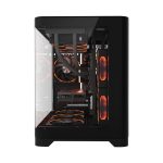 1ST PLAYER UVIEW UV6 ЦРЕН 750W 80+ SILVER ATX 3.1 ARGB 3X12CM ФАН ПАНОРАМСКИ TEMPERLИ КАМ USB 3.0 M- - Image 2