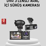 Full HD Три Камерна Автомобилска Камера 170° Широк Агъл и Поддршка за Паркирање