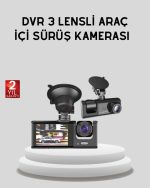 Full HD Три Камерна Автомобилска Камера 170° Широк Агъл и Поддршка за Паркирање