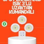 Безжичен сет од 3 LED рефлектори со далечинско управување