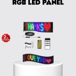 RGB LED Панел – USB Напојување, GIF и Текст Презентација
