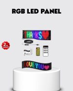 RGB LED Панел – USB Напојување, GIF и Текст Презентација