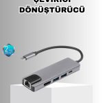Алуминиумски Куќиште MacBook USB-C Хаб – 4K HDMI, USB 3.0, SD/TF Картичка Влез, PD Полнење Поддршка